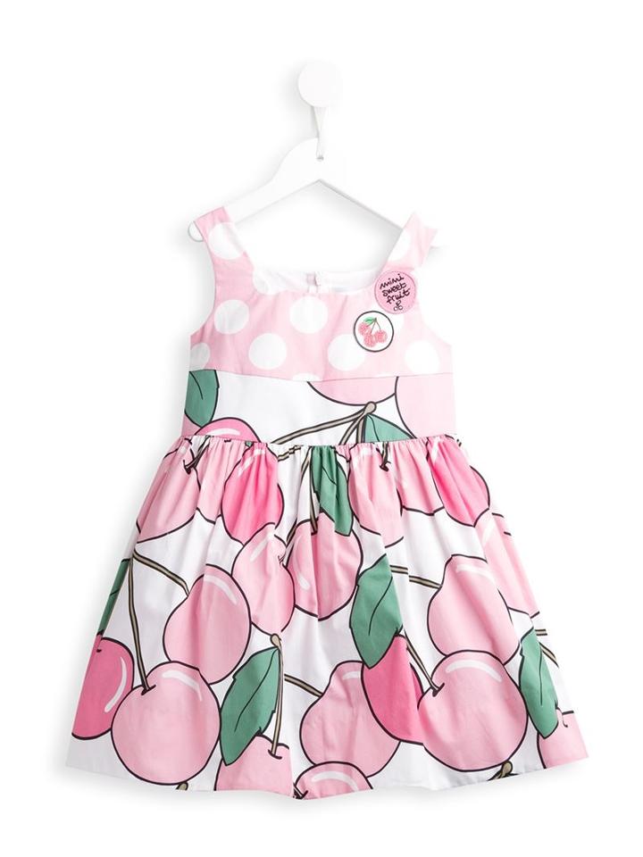 Simonetta Cherry Print Dress, Toddler Girl's, Size: 5 Yrs, Pink/purple