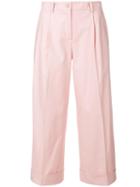 P.a.r.o.s.h. Side-stripe Cropped Trousers - Pink