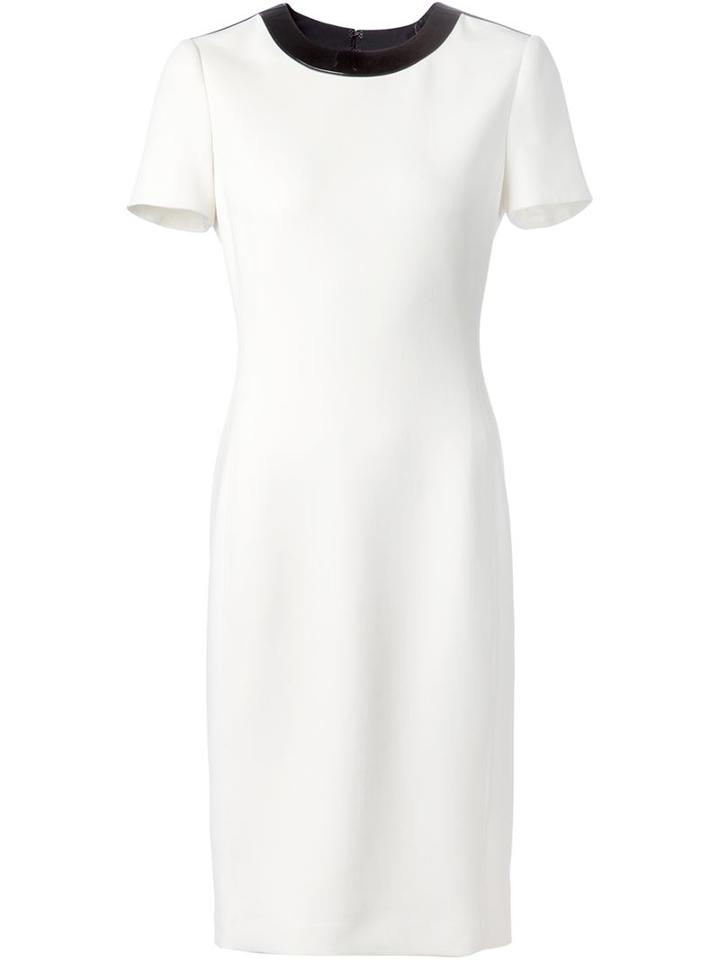 Ralph Lauren Black Contrasting Neck Fitted Dress