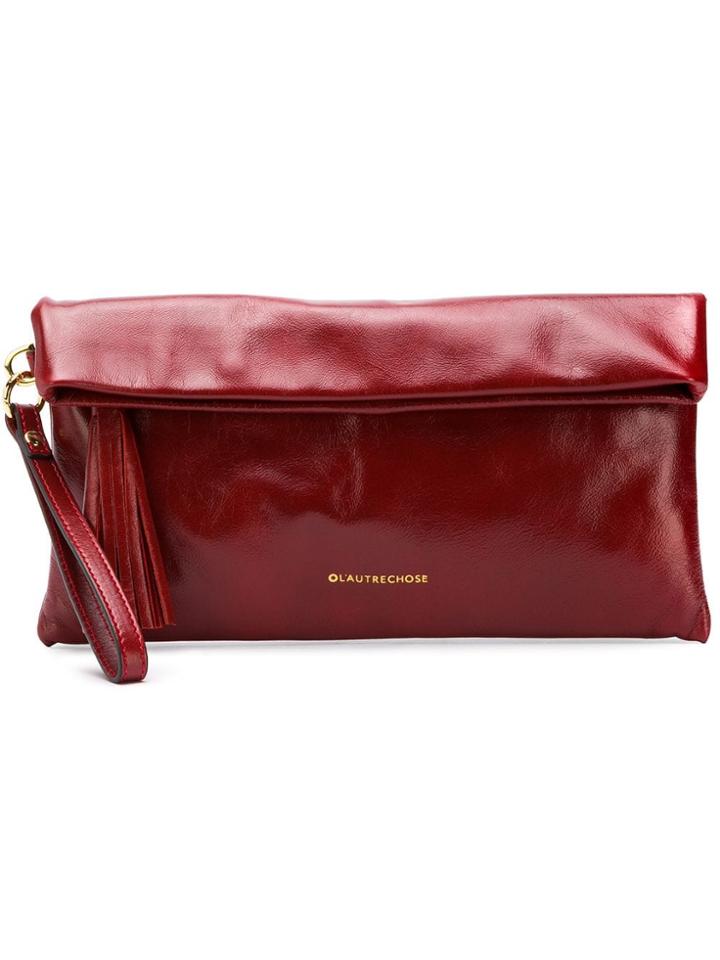 L'autre Chose Foldover Clutch Bag - Red