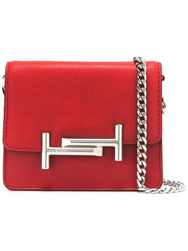 Tod's Double T Shoulder Bag, Women's, Red