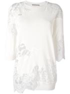 Ermanno Scervino Lace Detail Jumper, Women's, Size: 42, White, Polyester/viscose