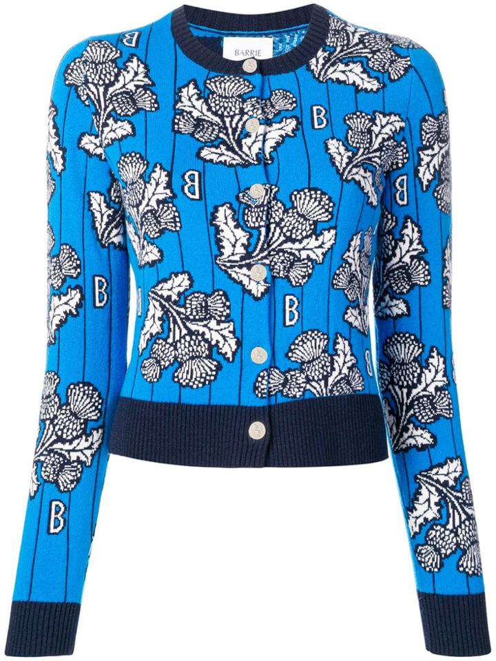 Barrie Cashmere Intarsia Sweater - Blue