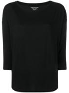 Majestic Filatures Round Neck Top - Black