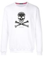 Loveless Skull And Crossbones Sweatshirt - White