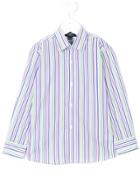 Oscar De La Renta Kids Striped Dress Shirt - Multicolour