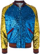 Gucci - Sequin Bomber Jacket - Men - Silk/polyamide/polyester/alpaca - 52, Yellow, Silk/polyamide/polyester/alpaca