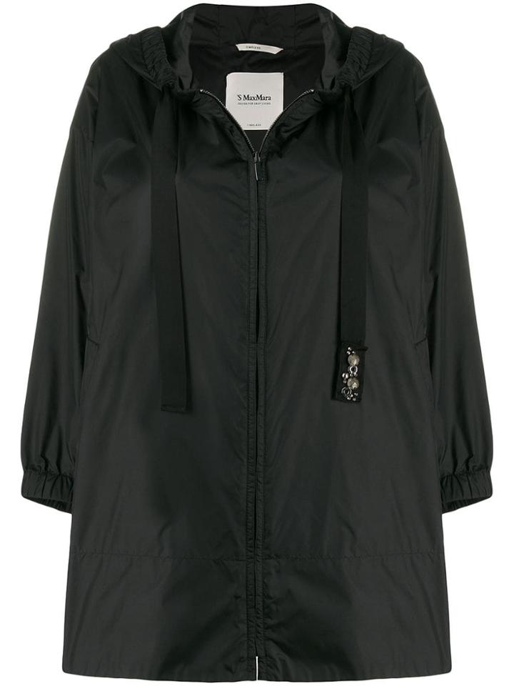 's Max Mara Hooded Rain Jacket - Black