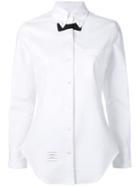 Thom Browne Trompe L'oeil Bow Tie Pique Shirt - White