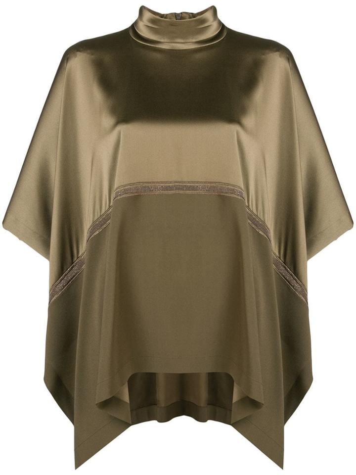 Brunello Cucinelli Blouse Poncho - Green