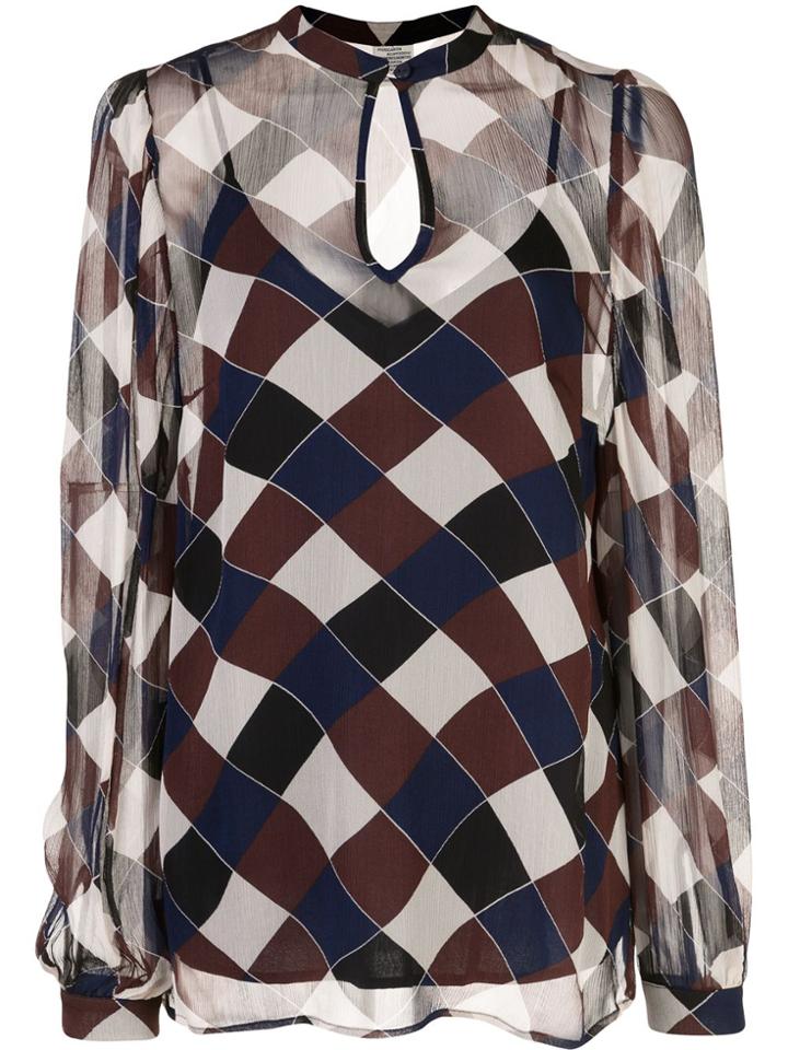 Baum Und Pferdgarten Geometric Long-sleeve Blouse - Brown