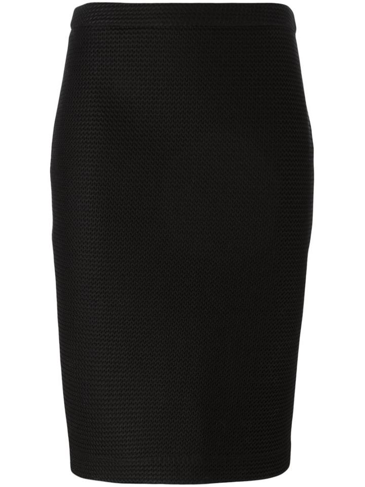 Boutique Moschino Midi Pencil Skirt, Women's, Size: 40, Black, Cotton/polyester/acetate