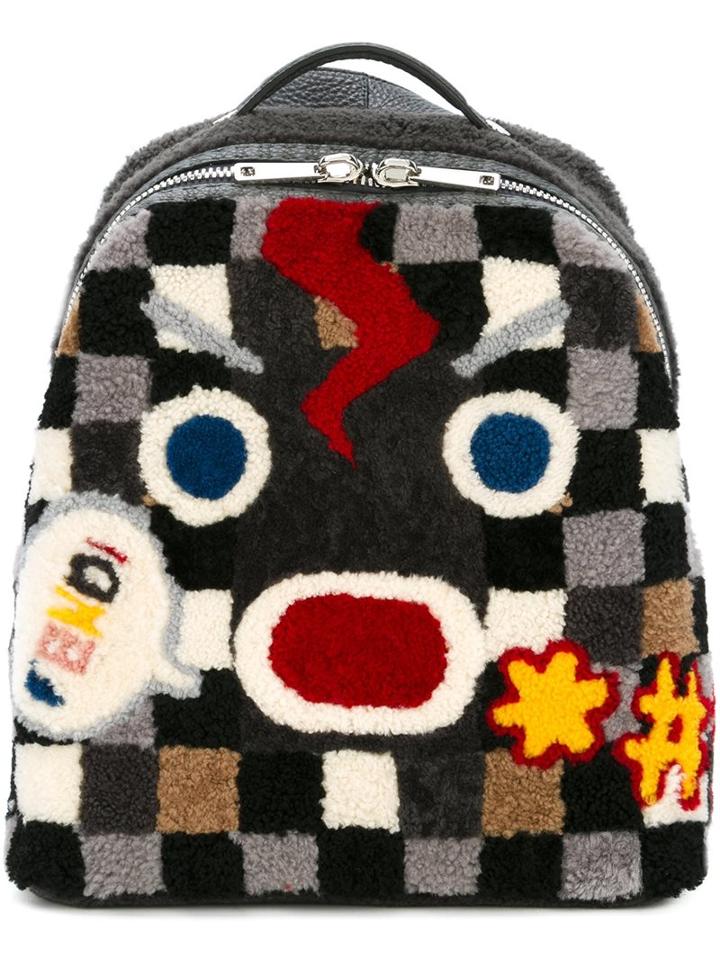 Fendi Fendi Faces Shearling Backpack