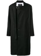 Raf Simons Coat With Buckle Closure - Black