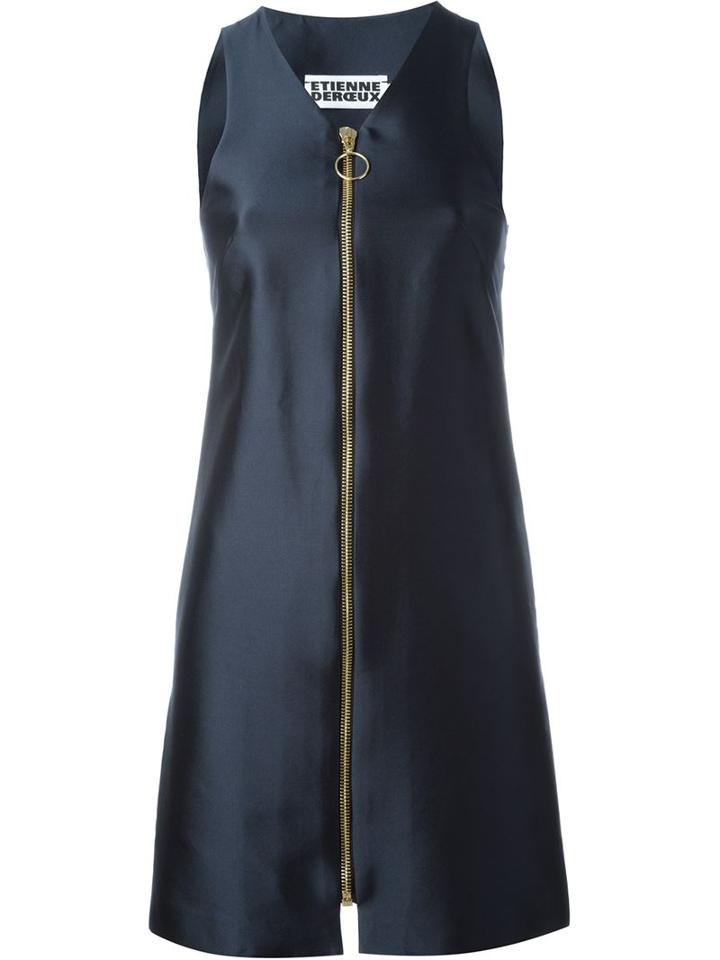 Etienne Deroeux Front Zip Mini Dress
