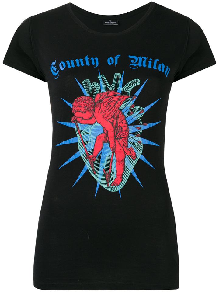 Marcelo Burlon County Of Milan Cupid Logo T-shirt - Black