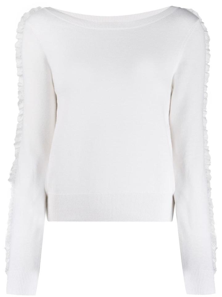 See By Chloé Ruffle Detail Knit Top - White