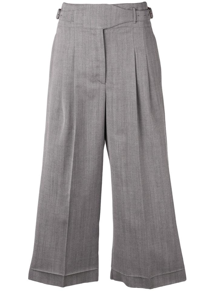 Golden Goose Deluxe Brand Cropped Herringbone Trousers - Grey