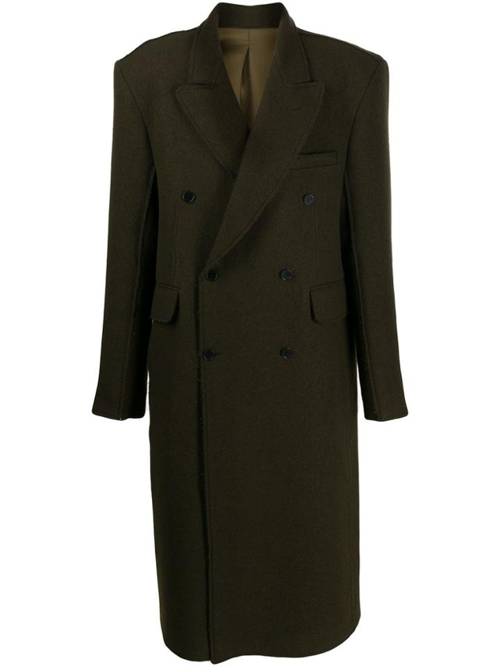 Cmmn Swdn Omar Raw Edge Coat - Green