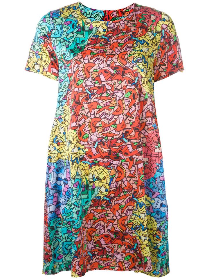 Ultràchic Abstract Print Dress, Women's, Size: 44, Silk/spandex/elastane