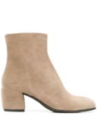 Del Carlo Zipped Ankle Boots - Neutrals