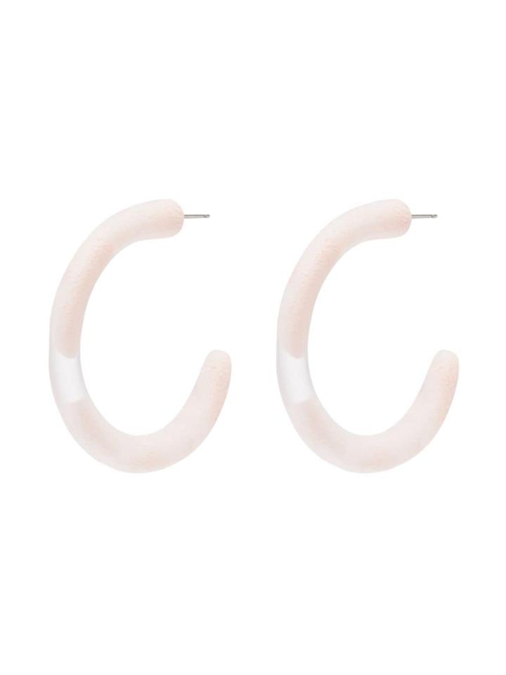Dinosaur Designs Medium Hoop Earrings - Pink