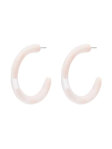 Dinosaur Designs Medium Hoop Earrings - Pink
