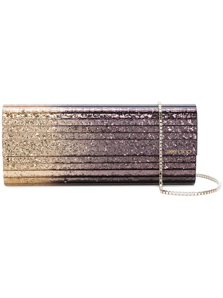 Jimmy Choo Sweetie Glittered Clutch - Pink & Purple