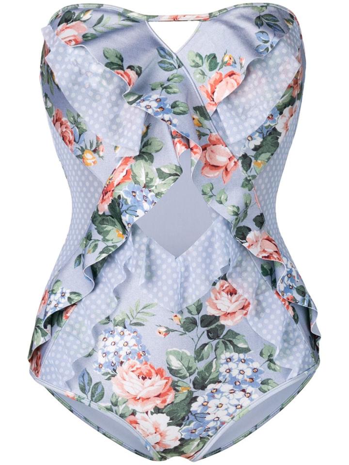 Zimmermann Bowie Cross One-piece - Blue