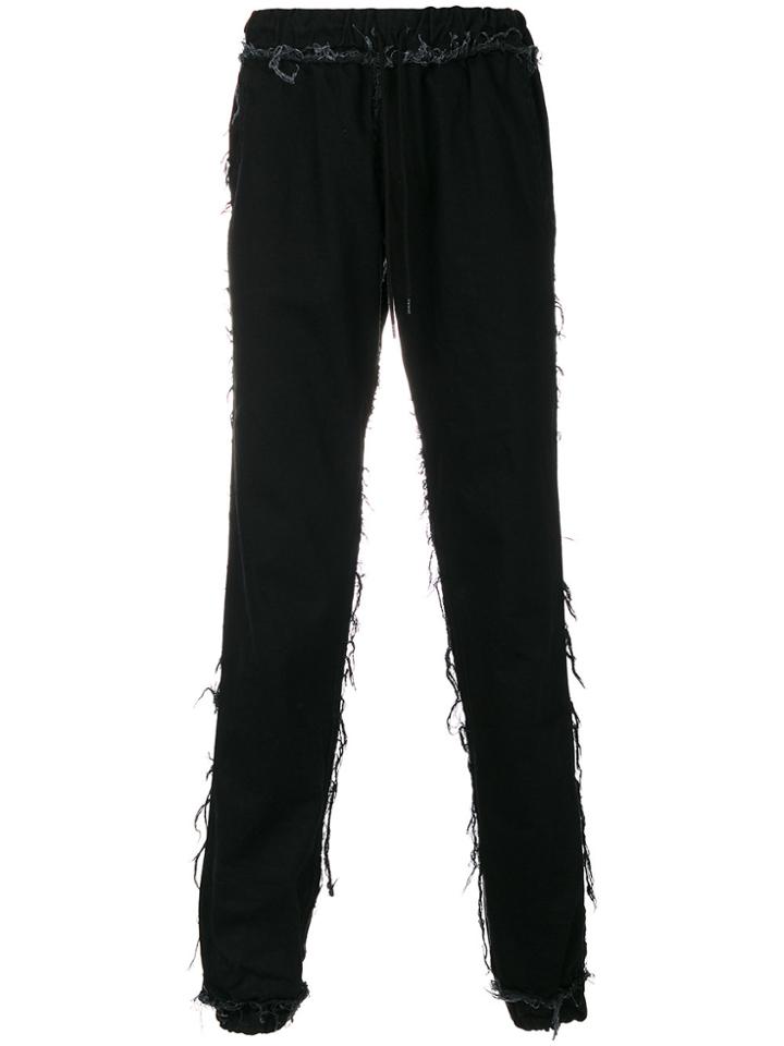 Andrea Crews Frayed Trousers - Black
