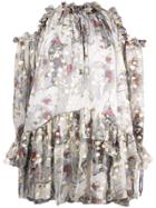 Alexander Mcqueen Eve Cold Shoulder Dress - White