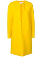 Harris Wharf London Collarless Midi Coat - Yellow & Orange