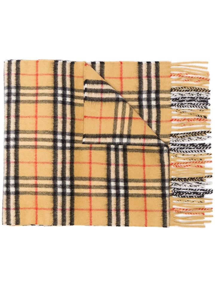 Burberry Nova Check Print Cashmere Scarf - Neutrals