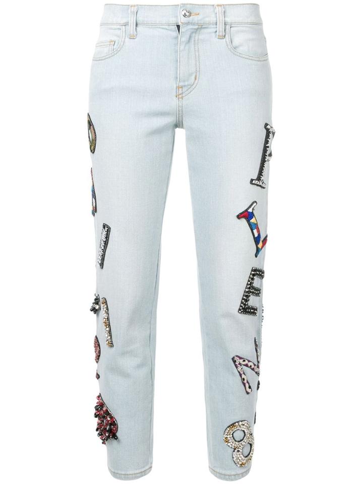 Philipp Plein Logo Lettering Jeans - Blue