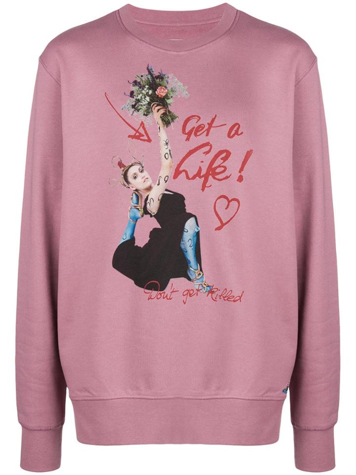Vivienne Westwood Get A Life Sweatshirt - Pink & Purple