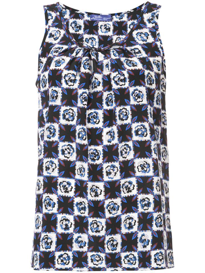 Emilio Pucci Patterned Vest Top - Black