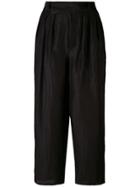 Reality Studio Atka Cropped Trousers - Black