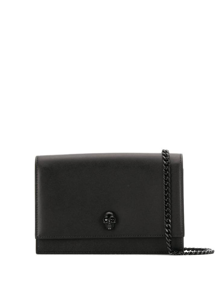 Alexander Mcqueen Skull Logo Cross Body Bag - Black