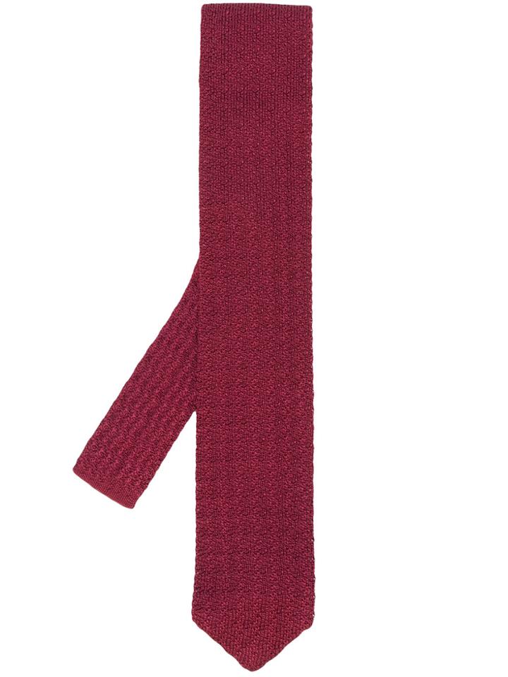 Doppiaa Plain Tie - Red