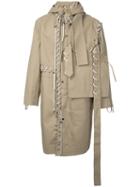Craig Green - Lace-up Detail Coat - Men - Cotton - Xs, Nude/neutrals, Cotton