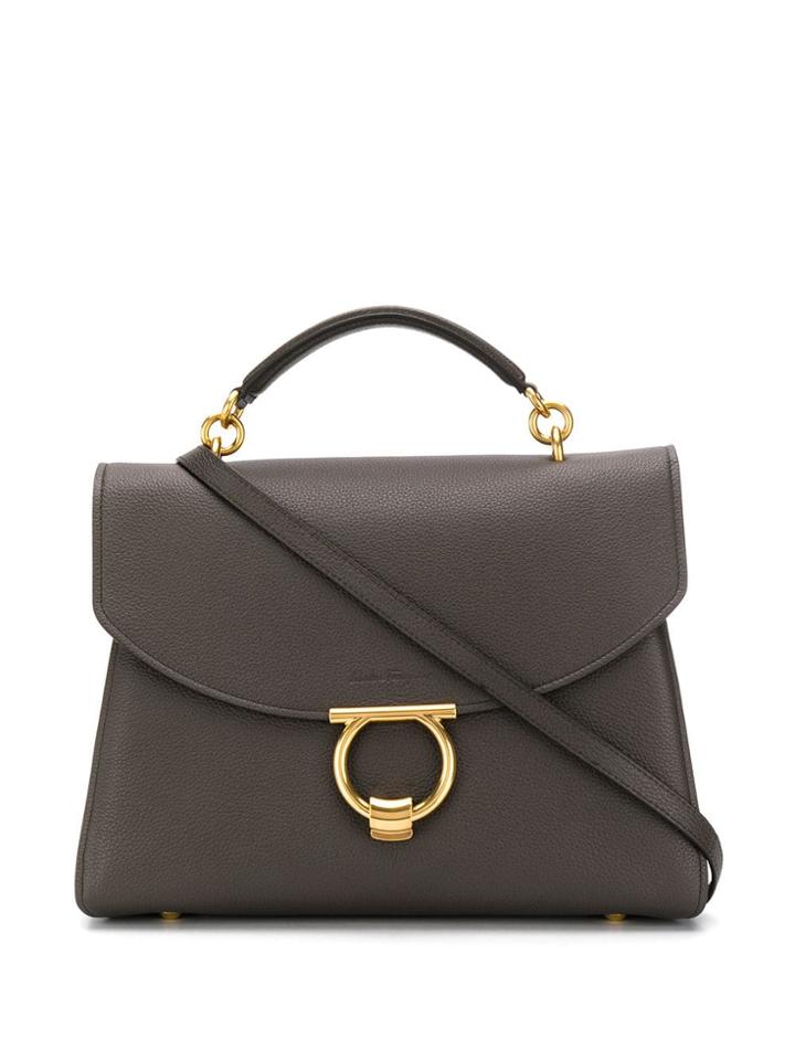 Salvatore Ferragamo Gancini Tote - Brown