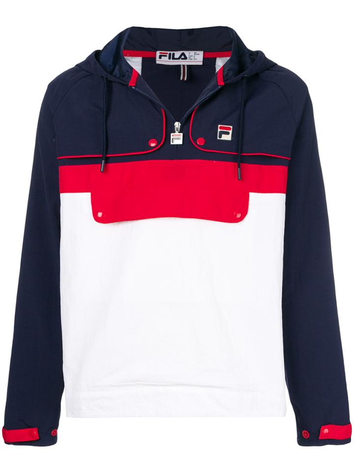 Fila Embroidered Logo Hoodie - Blue