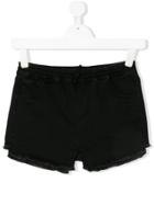 Andorine Teen Elasticated Hem Denim Shorts - Black