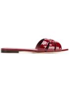 Saint Laurent Tribute Flat Sandals - Red