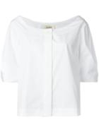 Isa Arfen Scoop Neck Shirt, Women's, Size: 8, White, Cotton