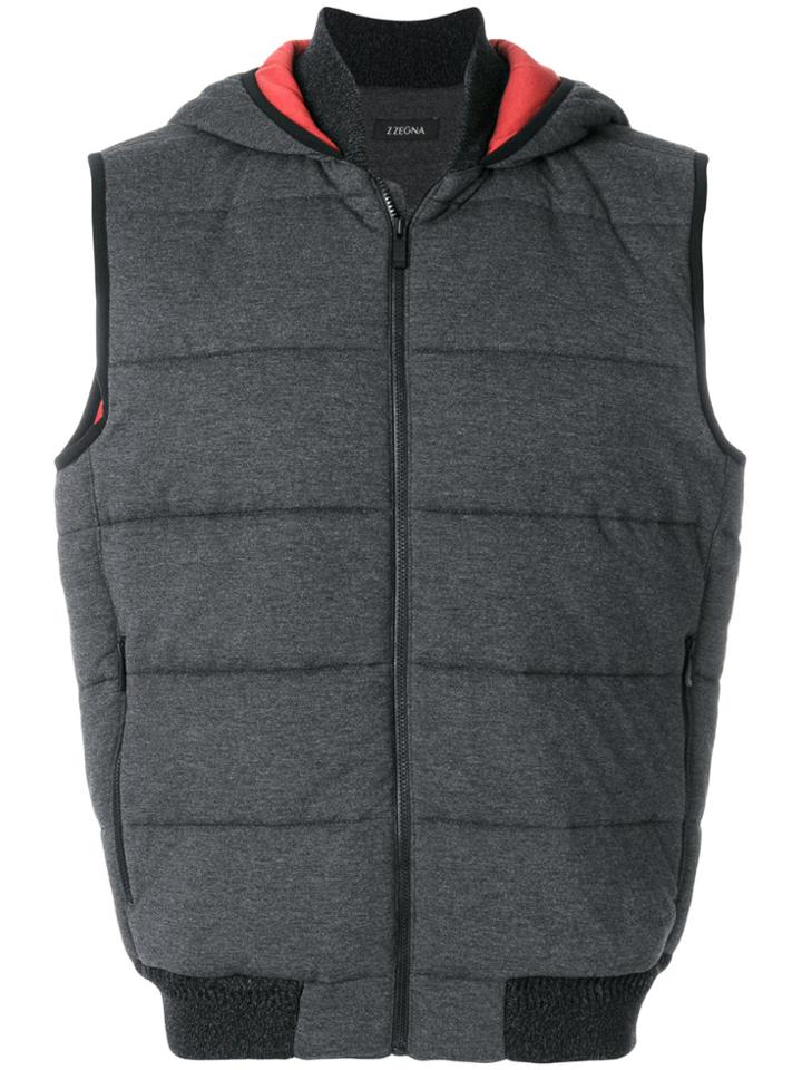 Z Zegna Padded Gillet - Grey