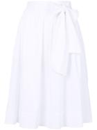 Steffen Schraut Bow Belt Full Skirt - White