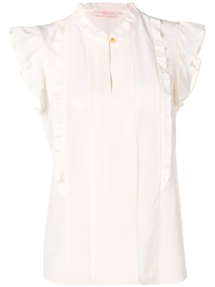 Tory Burch Ruffle Shell Top - White