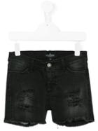 Little Remix - Denim Shorts - Kids - Cotton/polyester/spandex/elastane - 14 Yrs, Black