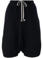 Rick Owens Drkshdw Drawstring Knee-length Shorts, Women's, Size: Small, Black, Cotton